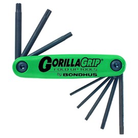 Bondhus 12544 GorillaGrip Hex and Star Fold-up Double Pack, 12587 (2-8mm) & 12634 (T9-T40)