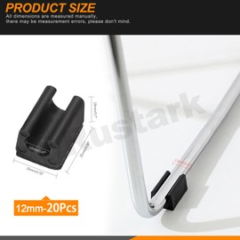 Rustark 20Pcs 12mm U Shaped Chair Leg Tips Caps with Felt Pads Furniture Feet Protectors Non-Slip Leg Tips Furniture Leg Caps Table Leg Protectors Chair Legs Tips Caps for Hardwood Floors