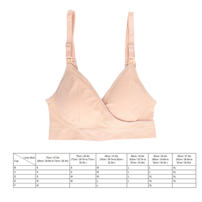 Nursing Bra Front Top Buckle Widened Flanks Four Row Buckle