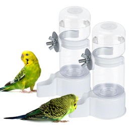 BWOGUE - Dispensador automático de agua para pájaros, dispensador de agua de periquitos de 4.73 onzas líquidas para jaula sin ensuciar, alimentador de agua para pájaros cacatúas, Budgie Conure,