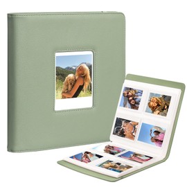 WOGOZAN 288 Pockets Photo Album for Polaroid I-Type/Now/Now+/OneStep/I-Type/Filp/Fuji Wide/Wide EVO/Wide 400/300/210 Instant Print Camera 3.5 x 4.2 Inches Films, PU Album with Cover Display - Green