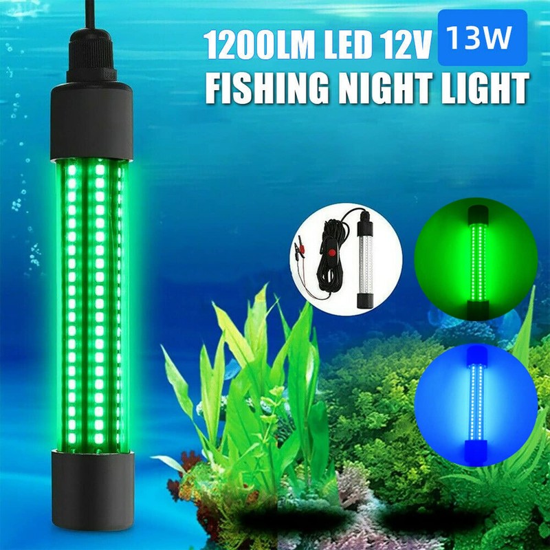 1200LM 12V LED Underwater Fishing Light Stick Squid Prawn Fish