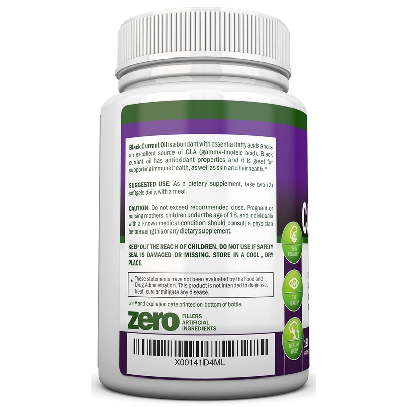 Black Currant Oil - 1000 Mg - 180 Softgels -