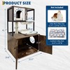 Litter Box Enclosure with Cat Tree, Corner Kitty Litter Box