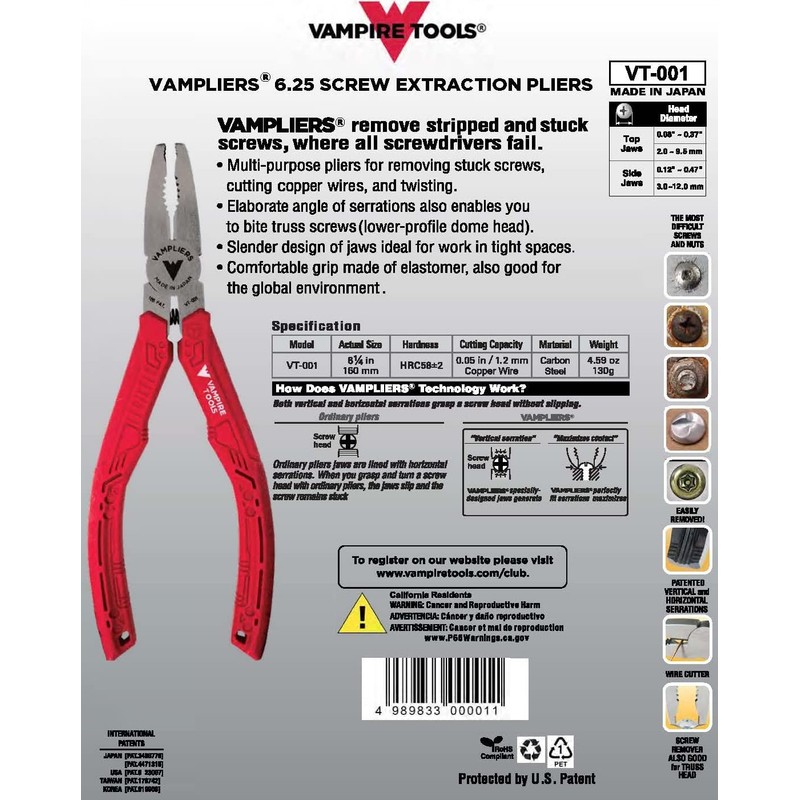 VamPLIERS! Best Made Pliers! 2-PC Set S2D Quality Specialty Pliers.