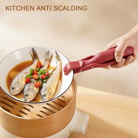 YFEIQI 2Pcs Multi-Purpose Anti-Scald Bowl Clip, Non-slip Household Silicone Anti-scald Dishes Clip, Cooking Tongs for Removing Hot Food From The Microwave Oven and Steamer