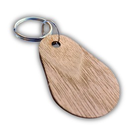 Wooden NFC Keychains for Custom Business Cards - 5 Pieces - Educational Laser Engraver Blanks - Integrate NFC Tags for Effective Digital Business Cards (Black Walnut)