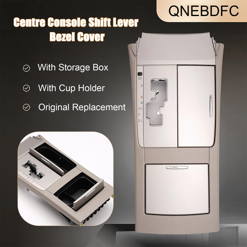 QNEBDFC Center Console Shifter Bezel Trim Lid Cover for Toyota