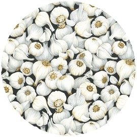 Andreas Silicone Garlic 8" Non-Slip Trivet/Pot Holder – Cotton Fabric Encapsulated in Silicone – Heat Resistant to 600°F – Flexible, Dishwasher Safe – Made in The USA, TR-920