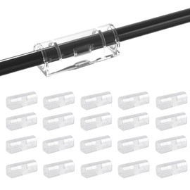 Cable Hooks, Cable Clips, Fasteners, Cable Holds, Strong Double Sided Tape, Cable Fasteners, Wiring Stops, Wall Mount Cord Holder, Cord Management, Cord Fastening, Cable Storage, Pack of 20,