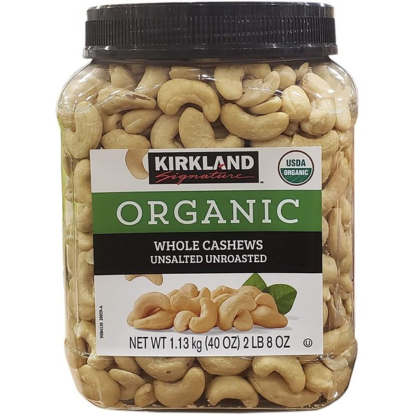 Kirkland Signatures Organic Whole Cashews Unsalted Unroasted