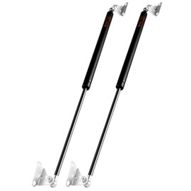 PAMAGOO 28 Inch Gas Strut Spring 250 Lbs Per Prop, 28"" Gas Shock Spring with L-Type Mounts Strut for Heavy Bench Lid Basement Floor Door Hatch Murphy Bed, 2 Pack (Fit 200-275 lbs Weights), Black