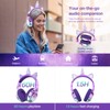 QearFun Kids Unicorn Bluetooth Headphones, 60H Playtime, 3-Level 74/85/94dB Safe