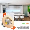 LightingWill 2inch LED Dimmable Downlight, 3W COB Recessed Ceiling Light,