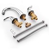 sumerain 2 Handle Widespread Roman Tub Faucet with Valve Chrome