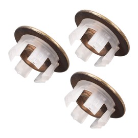 uxcell Sink Overflow Covers Kitchen Basin Trim Round Hole Caps Insert Spares Bronze Tone 3 Pcs