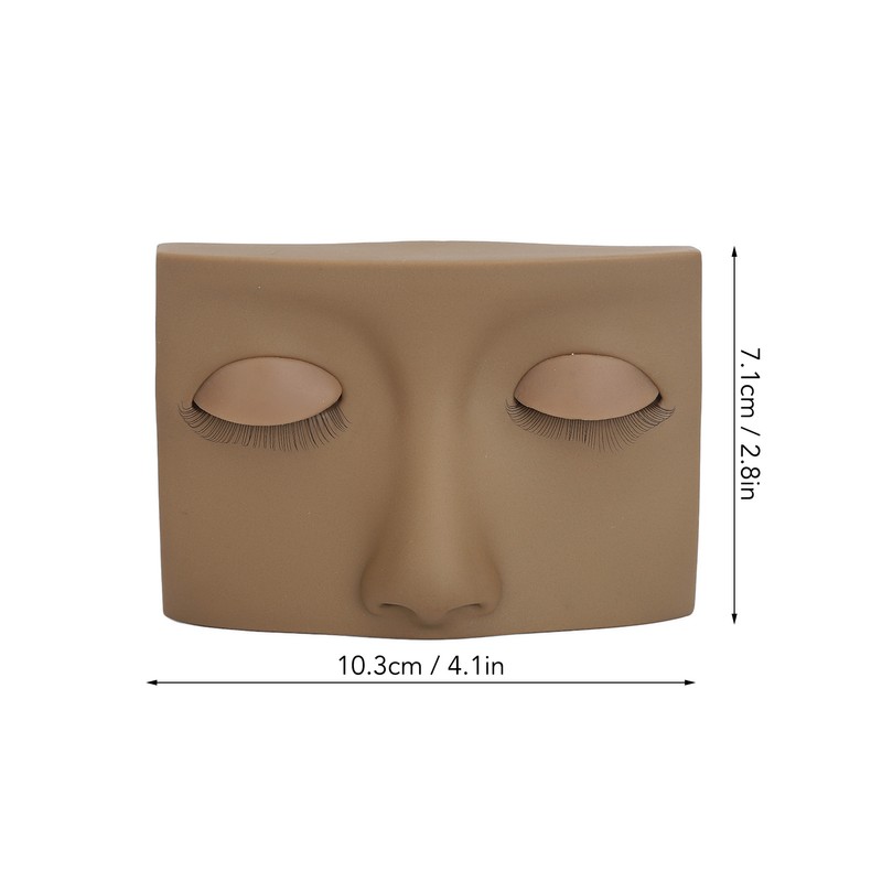 Eyelash Mannequin Practice Lash Makeup Head Practice 3 Pairs Dual