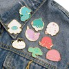 ROFARSO Sea Animal Enamel Lapel Pin Set Cartoon Marine Life