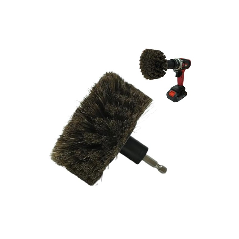 Horse Hair Brush for Drill, for Leather, Car Interior, Car