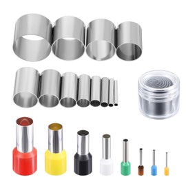 20 Pcs Circle Clay Cutters, Round Shape Cutter Ceramics Dotting Baking Ring Mold Cutters Stainless Steel Sculpting Punch Tool Hole Hollow Punch Cutter Set with Storage Case for Crafts Indentation
