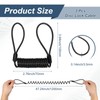 M METERXITY 3-Pack Disc Lock Security Steel Cable, 47.24inch/1200mm PVC