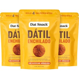 Dat Snack - Bolas de Energía de Dátil Enchilado, Snack Saludable Sin Azúcar Añadida, Solo 4 Ingredientes con Fibra y Bajas en Sodio (3 Pa...