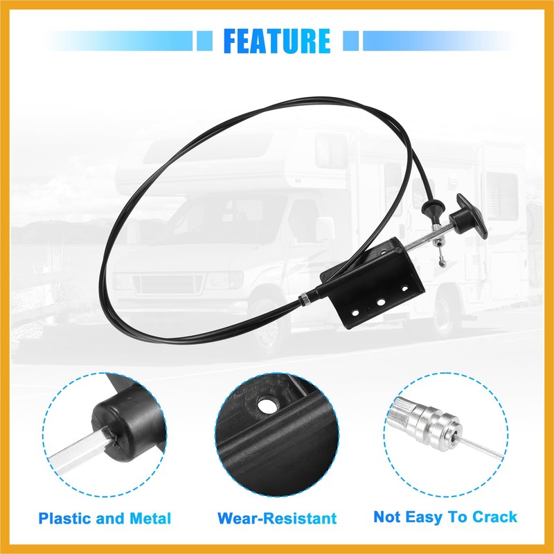 Partuto Hood Release Cable for Dodge D150 D250 W150 W250