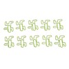 100PCS Cute Paper Clip Figure Shaped Electroplating Process Prevent Slip