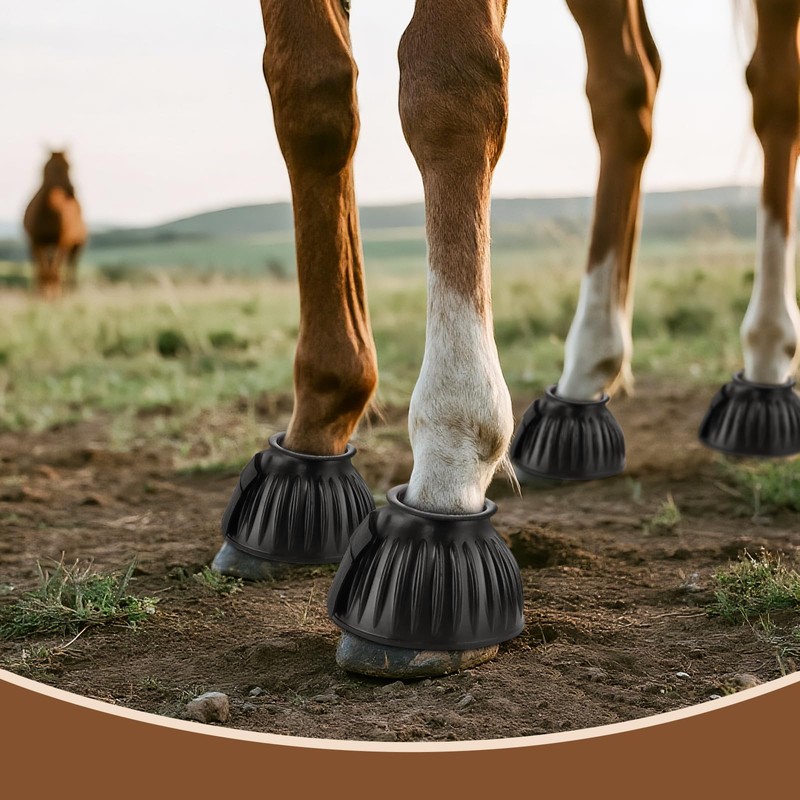 MANOPAWS 1 Pair Horse Bell Boots Protect Against Hoof Impact