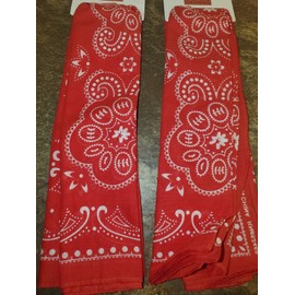 Unbranded New 2 Pack - Red Western Star Bandana Scarf Head Neck Face Mask - 22" x 22"