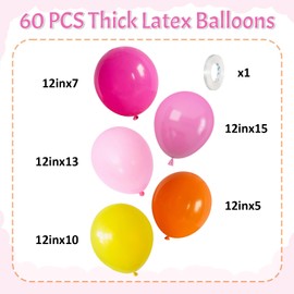 Pink Orange Yellow Balloons