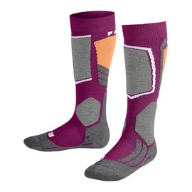 FALKE Unisex Children's SK2 Ski Socks Medium Padding Anti-Bubble Ski Socks Warm Skiing Breathable Quick-Drying Climate Regulating Odour-Inhibiting Wool Functional Material 1 Pair