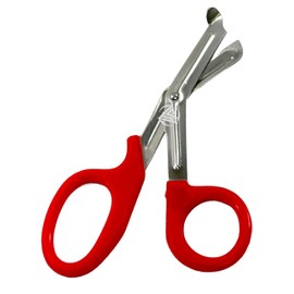 12 Pack - 7.5" (19.05cm) Paramedic Scissors Heavy DutyIdeal for Nurses Doctors Firefighters (Red)