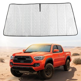 Trumgeta Windshield Sun Shade Fit for 3rd Gen Toyota Tacoma 2016-2023 Front Window Sunshade