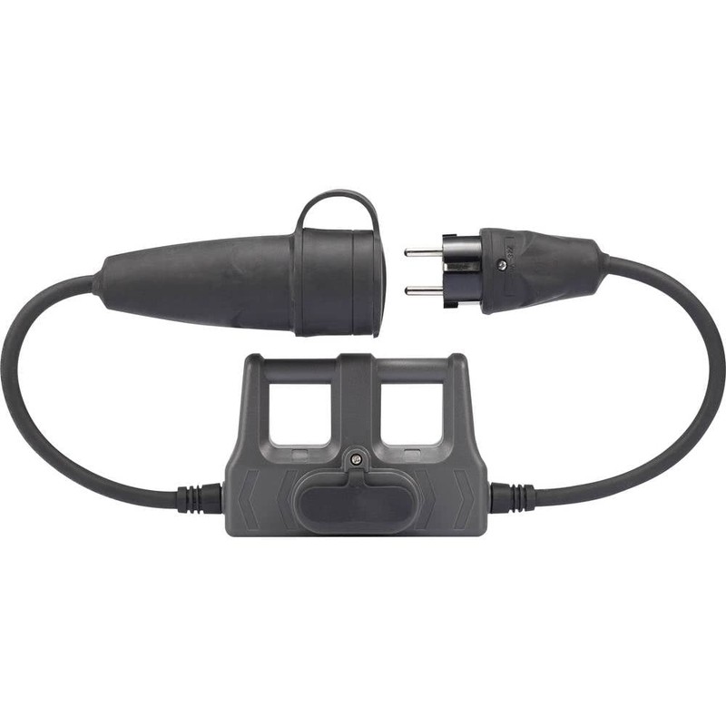 VOLTCRAFT Messadapter Schutzkontakt-Gummi-plug - Schutzkontakt-Gummi-clutch DLA-1L 16