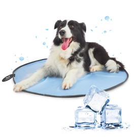 PEPPY BUDDIES Round Cooling Mat for Dos Reversible (Cool & Waterproof) Cooling pad for Dogs, Machine Washable- Ideal to Use it on Donut Beds,Sofa and Floor- Durable Eco Friendly Material