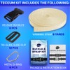 TECEUM Buckles & Strap Kit – 1" Cream Nylon Webbing