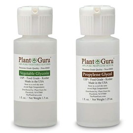 Vegetable Glycerin and Propylene Glycol 1 oz. Each Food Grade USP Kosher 99.9% Pure