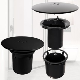 ANBOO 90mm/115mm Shower Drain Black Odour Resistant