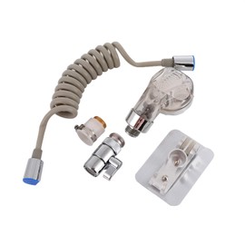 TOPWAY Brass Tap Diverter Splitter with Shower Head Bidet Sprayer and 1.5m Flexible Hose Set for Kitchen Bathroom Sink Faucet Valve M22 X M24 Connectors, Adapter Replacement Part 716532