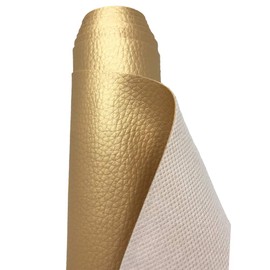 A-Express Grained Faux Leather Fabric Waterproof Heavy Duty Leatherette Vinyl Leathercloth Upholstery Textured Material - Shiny Gold Half Metre 50cm x 140cm