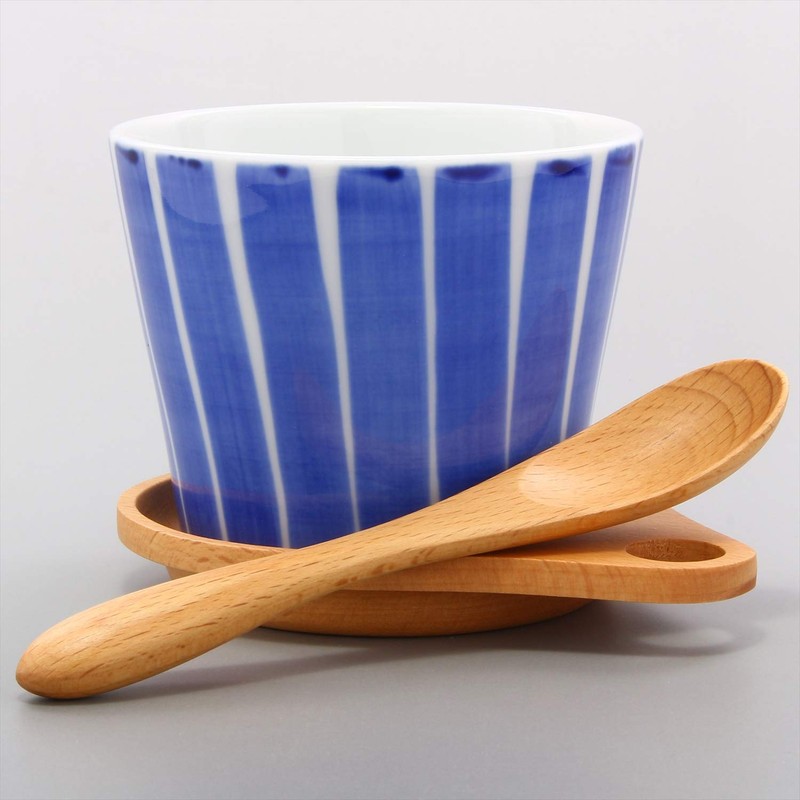 Hasami Ware 112201C200 Youyoo Cup Cup, Striped, Blue