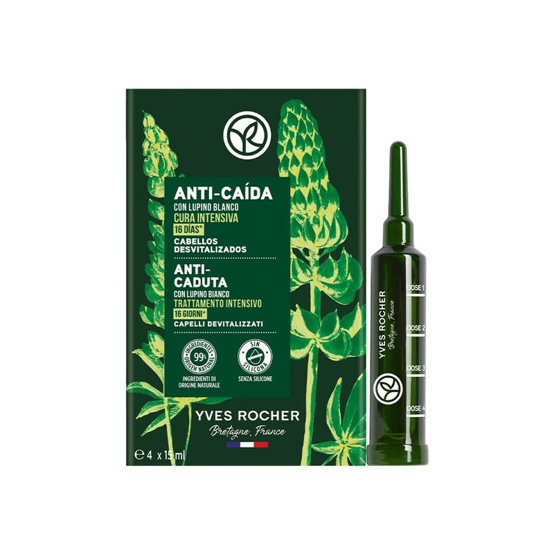 Yves Rocher | Tratamiento Anticaida para Cabello | 4 ampolletas