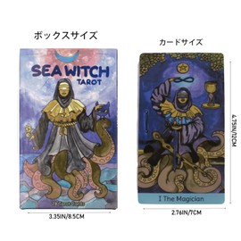Sea Witch Tarot Card Size 12x7cm with Lid and Bottom Box Divination Card Game