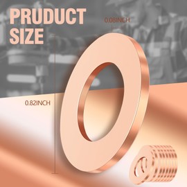 HNYYZL M12 Oil Drain Plug Crush Washer,20Pcs M12 Copper Oil Pan Washer,Copper Crush Washers Sealing Gasket