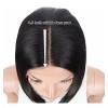 NOBLEe Peluca Negro Liso 31.7 Cm Con Fleco Noble