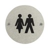 Fire Door Guru® Unisex Toilet Door Sign - 76mm Disc