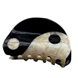 ZSYTF Non-Slip Semicircle Tai Chi Hair Claw Clips - Retro Acetate Yin Yang Barrettes - Strong Hold Hair Jaw Clip - 1 Count (Pack of 1) - Adults (Unisex) - 1 Piece