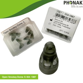 Phonak Open Smokey Domes – Small Size (S) – (054-1987) – 10 Pack – Compatible with Marvel, Paradise, Lumity RIC Devices – Original Phonak Replacement Tips