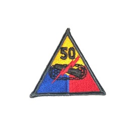 US ARMY 50 50TH DIV PATCH ARMORED DIVISION UNIFORM DRESS COLOR SHOULDER INSIGNIA
